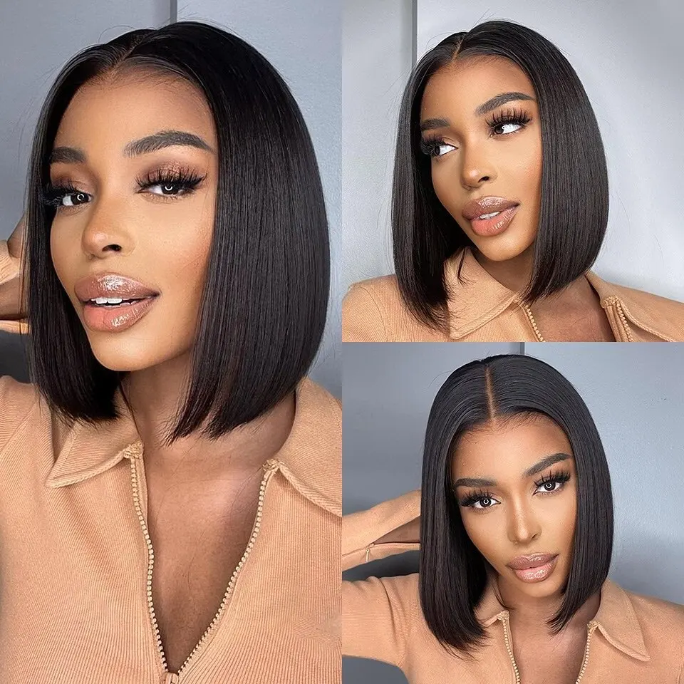 Cheap Short Bob Wig Lace Front Human Hair Wigs for Women Bob 13x4x1 Hd Transparent Lace Frontal Wig Bob Straight Lace Front Wigs