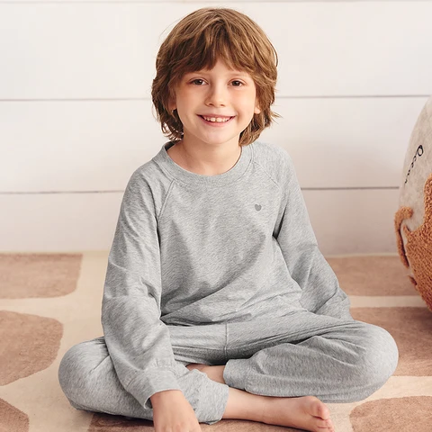 Мини-детский пижамный комплект Balabala, осень 2022, влагоотводящая дышащая одежда для сна