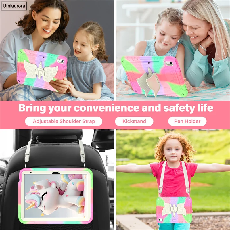 Для IPad 10 2 7 8 9 11-го поколения 11 дюймов A16 детский чехол для планшета с силиконовой