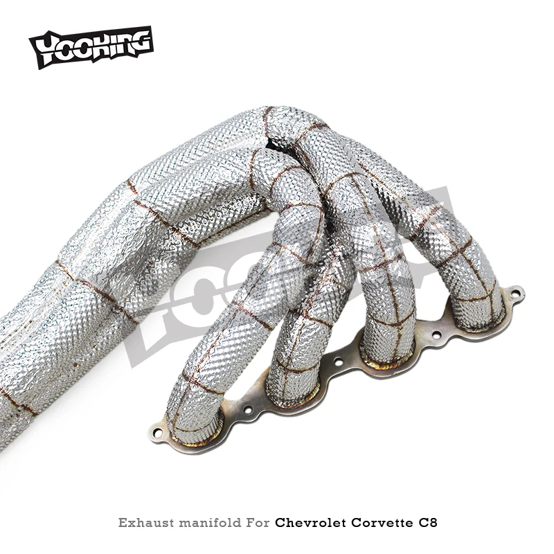 Фото Выпускной коллектор Yooking с равномерной длиной труб для Chevrolet Corvette C8 Z51/Z06 Extended 6.2L 2019-2025, нержавеющая сталь №5