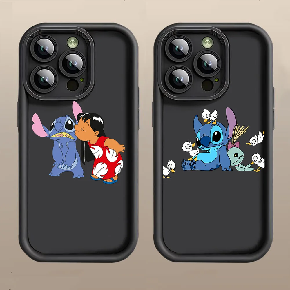 Фото Черный чехол Y-16 Stitch and Lilo для OPPO A73 A76 A16 A16K A17 A17K A58 A60 A77 A77S A98 Reno 8 8T 10 Find X3 Pro Plus 5G №2