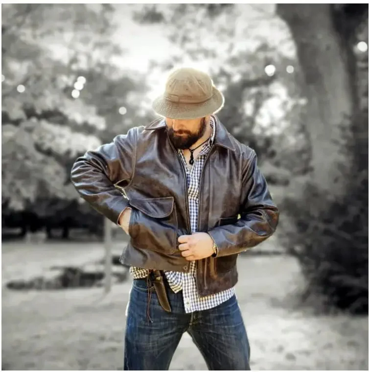 Топ магазина.Оптовая продажа кожа нубука США. Винтажная коричневая повседневная