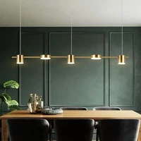 modern led long pendant lamp balckgold nordic simple bar table dining living room ceiling hanging kitchen