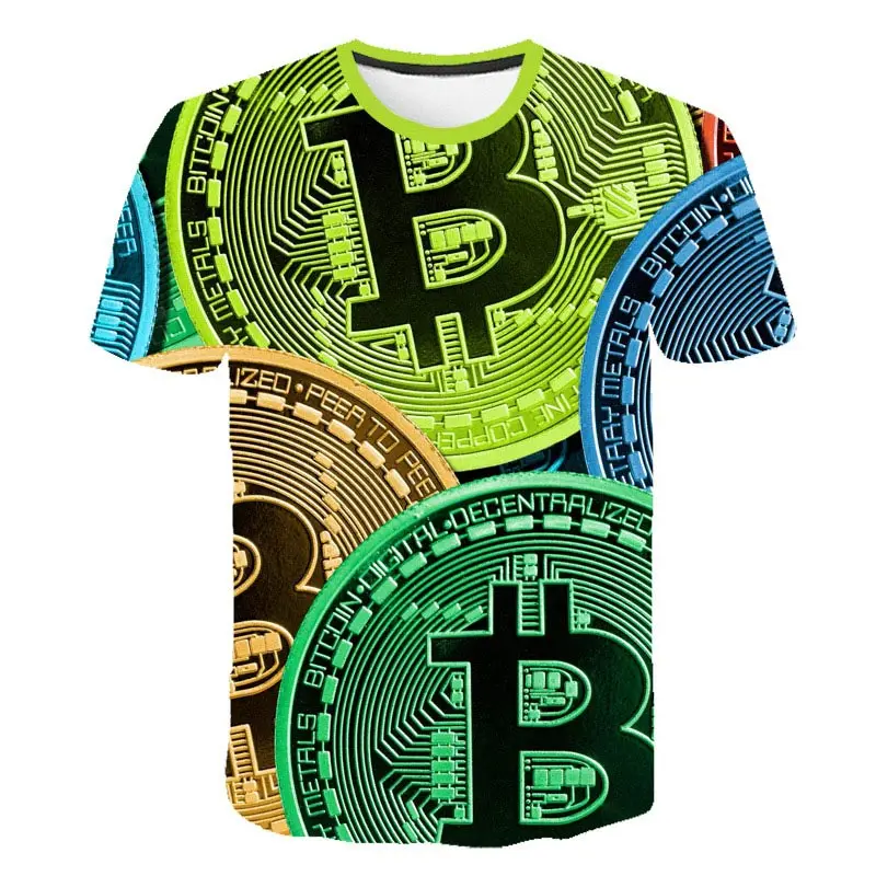 

Bitcoin RevolutIon Men's Women's 3D Printing CRYPTO Plus Size Street T-Shirt Activewear Summer Top Harajuku