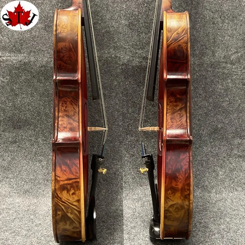 Фото Скрипка из кленового дерева в стиле Strad SONG master bird's eye 4/4, звук чистый и мелодичный #15118 №5