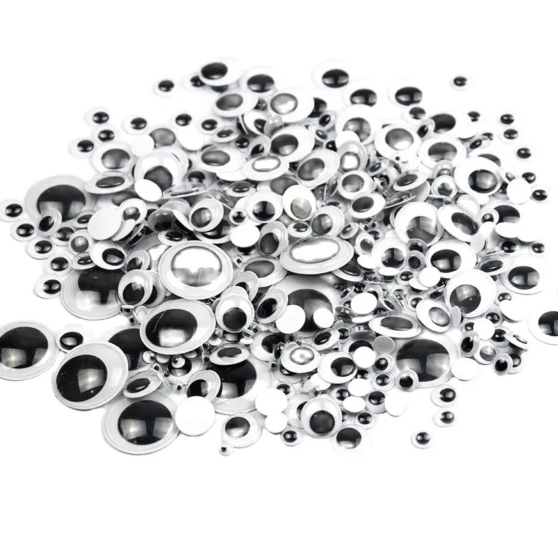

3-40mm Round Moving Eye Plastic Eye Wiggly Eye For Doll Toy DIY Without Self-adhesive Home decoration DIY Scrapbooking Cards