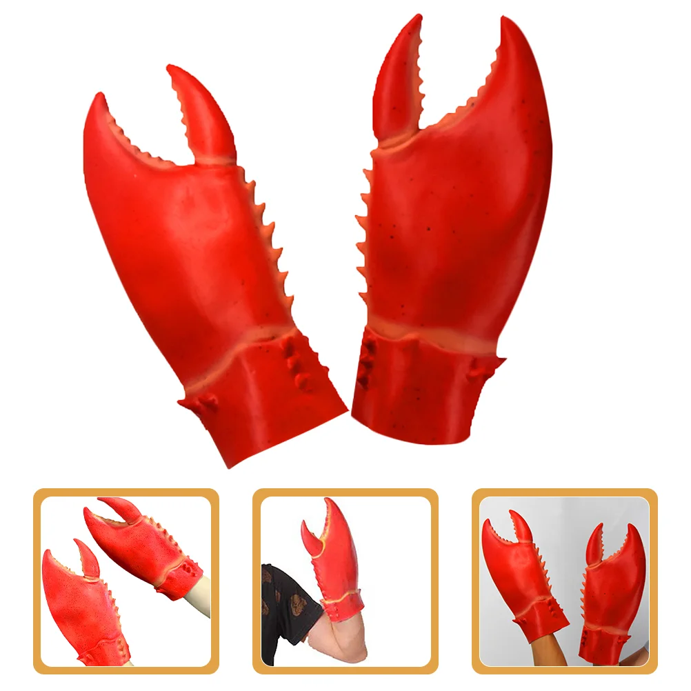 Перчатки-балаклавы с омарами аксессуары для костюмов на Хэллоуин крабовый