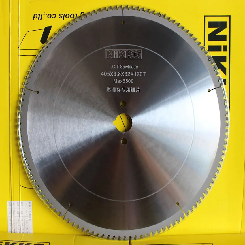 Cost sale of industrial quality 405/450*32*120T tct saw blade for color steel tile, rock wool sandwich board and composite board