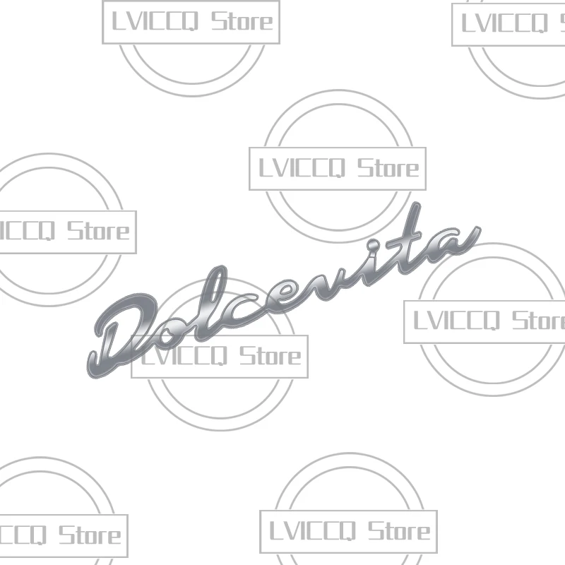 

Автомобильная эмблема 3D металлический значок Dolcevita, логотип, наклейки на кузов, наклейка для Fiat 500 500C 695 595 Abarth Pista Panda Doblo Punto Bravo Tipo