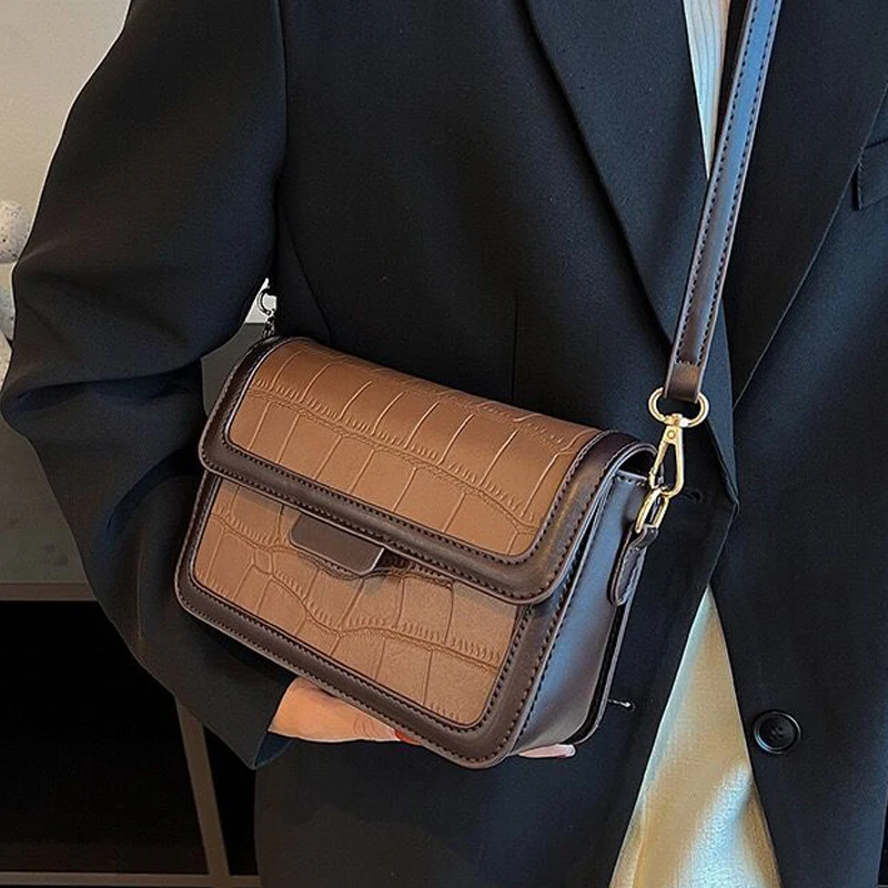 

Женские сумки ZIRE, новинка 2022, роскошные сумки, Высококачественная сумка-мессенджер с крокодиловым узором, модная квадратная сумка, сумки на ...