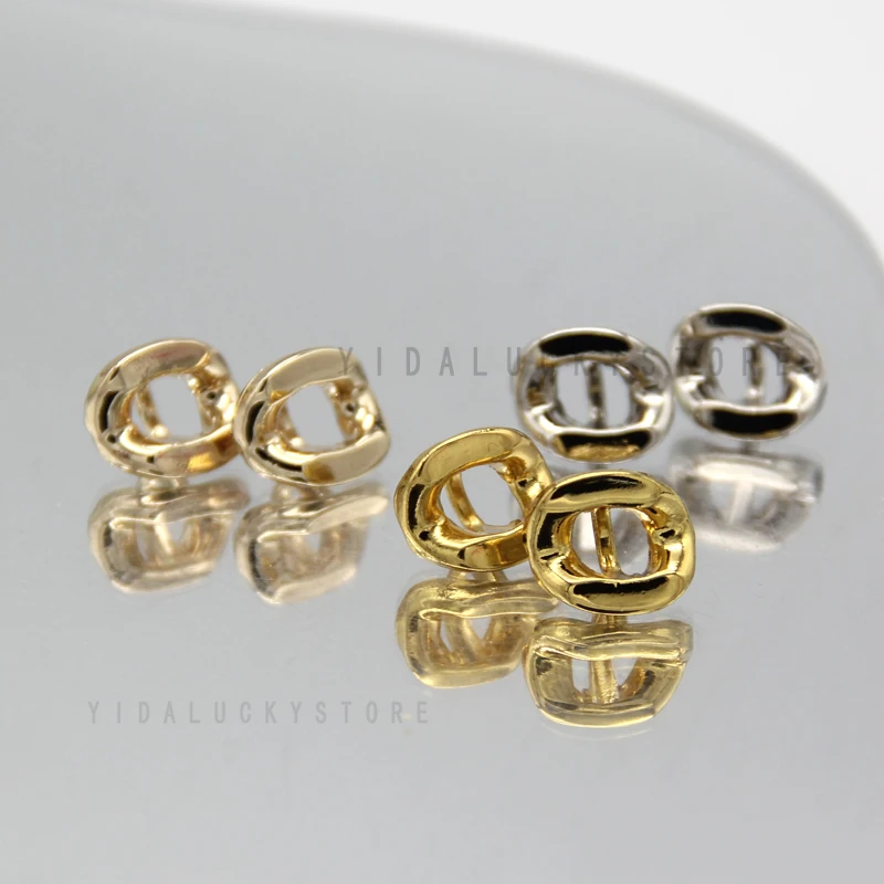 

HENGC Retro Irregular Ring White Gold Metal Buttons For Clothes Coat Jacket Blazer Cuff Decorative DIY Crafts Sewing Accessories