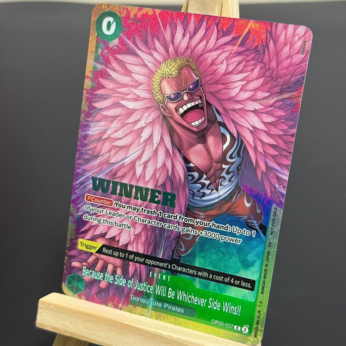 Фото One Piece TCG OPCG EN Потому что сторона справедливости будет той стороной, которая победит! Набор R Winner Pack 2025 Vol.4: Фольгированная карта-прокси №3