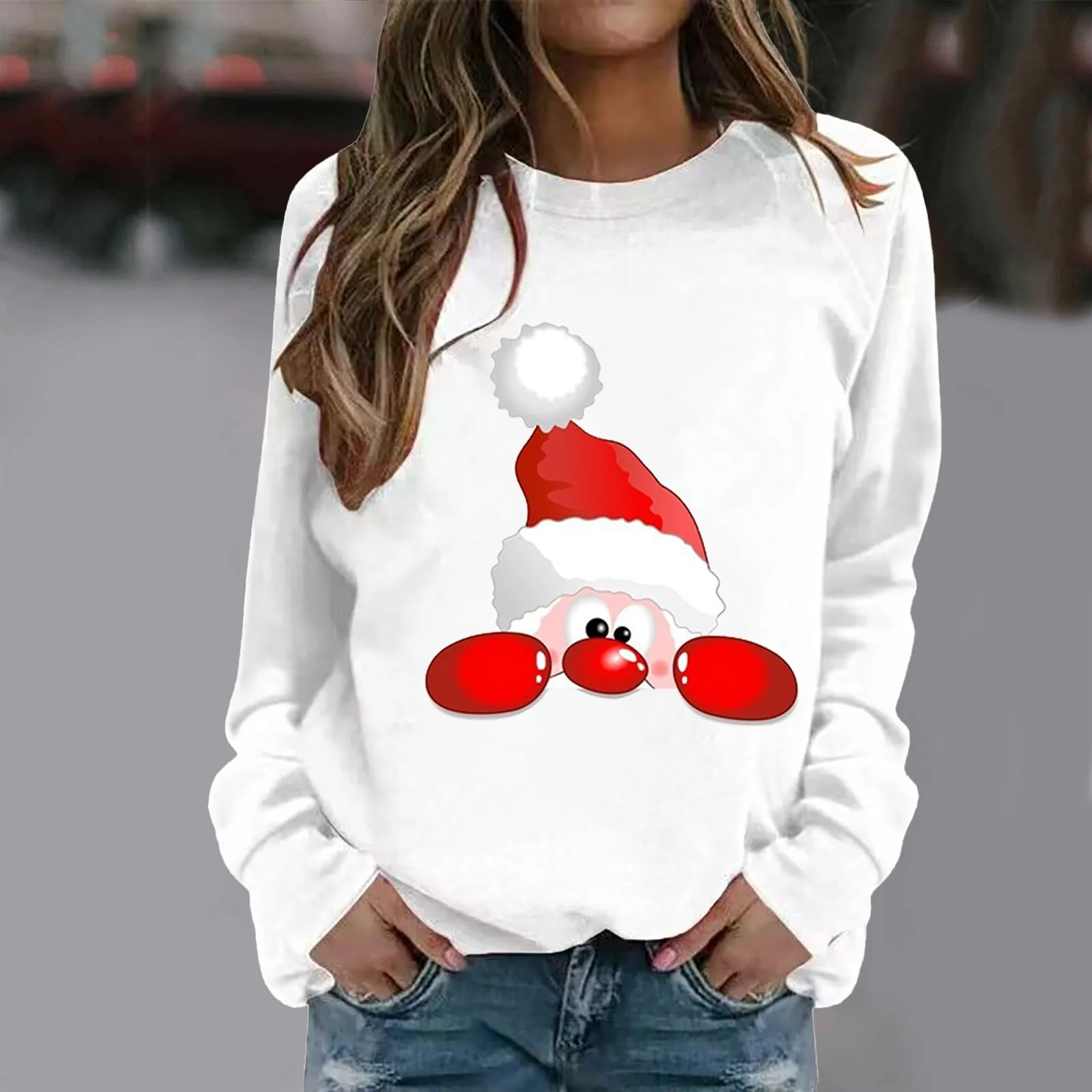 

Женский свитшот с флисовой подкладкой, с цветочным принтом и круглым вырезом