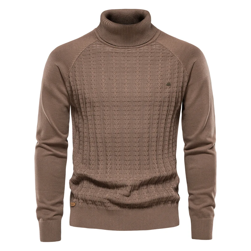 

Formal High Quality Men's Sweater Solid Color Turtleneck Long Sleeve Fashion Women New Male Winter Warm Personality Pullovers