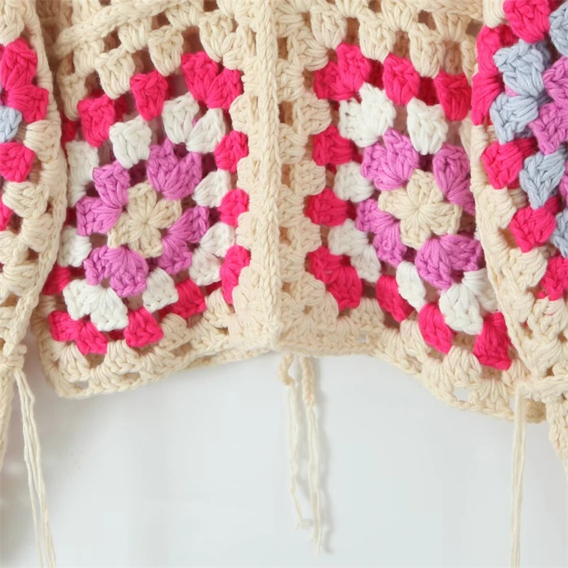 KEYANKETIAN богемный праздничный вязаный кардиган с бантом на шнуровке и кисточками