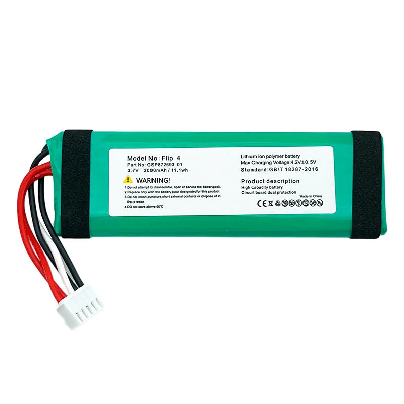 Фото Аккумулятор 3,7 В GSP872693 01 3000 мАч для JBL Flip 4 Flip4, Bluetooth-динамики, литий-полимерные аккумуляторные батареи №2