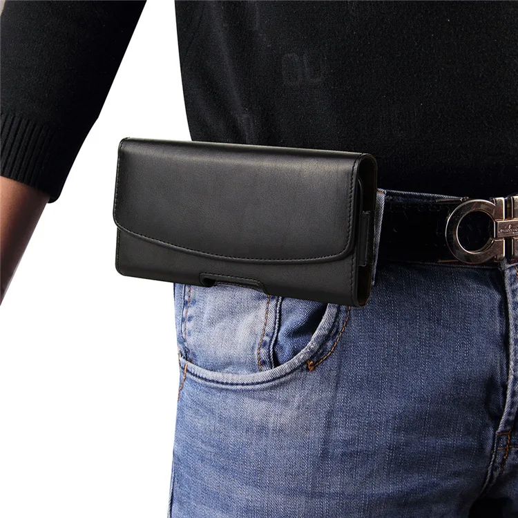 

IPhoneSamsungHuaweiGoogleUniversalWearingBelt Mobile Phone Waistpack, Horizontal Style 5.1 inch Hanging Waistpack, Leather Cover