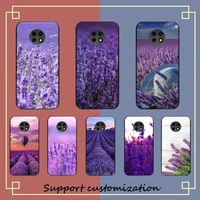 simple lavender purple flowers phone case for samsung a51 a30s a52 a71 a12 for huawei honor 10i for oppo vivo y11 cover