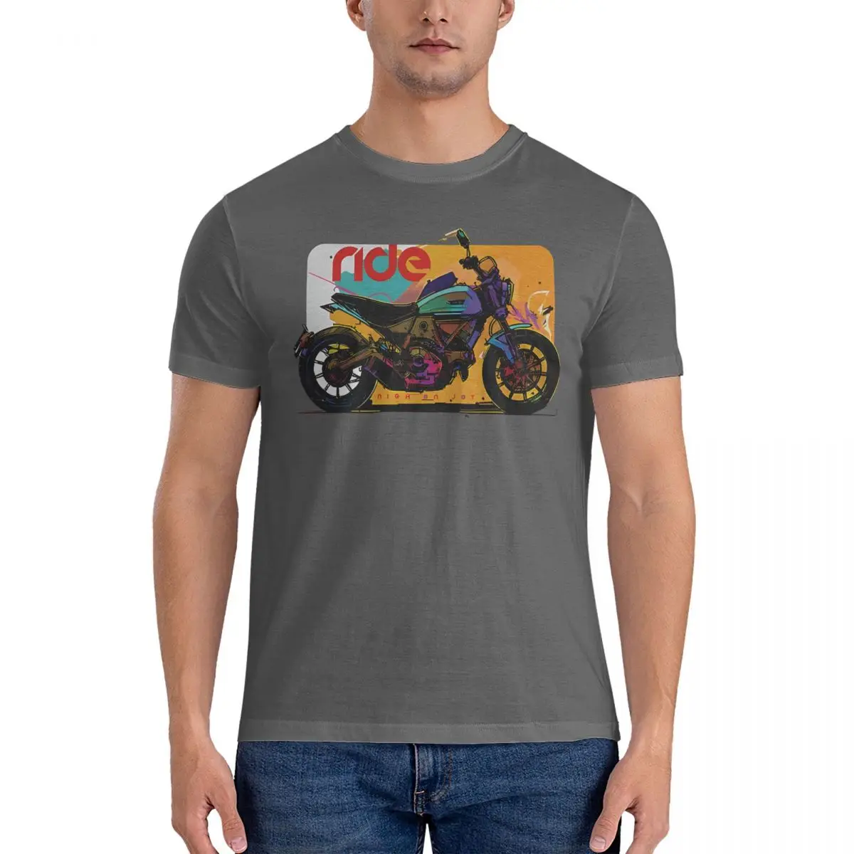 Футболка мужская с коротким рукавом и круглым вырезом 100% хлопок