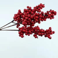 20 26cm wedding party decor christmas tree decoration flower branch red berry bouquet bubble artificial pine cone