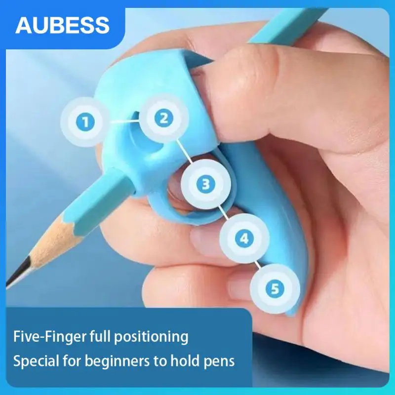 

Silicone Pen Grip Five Fingers Separated Clearly Habit Formation Finger Coil Fine To Develop Feel Comfortable Pen Set
