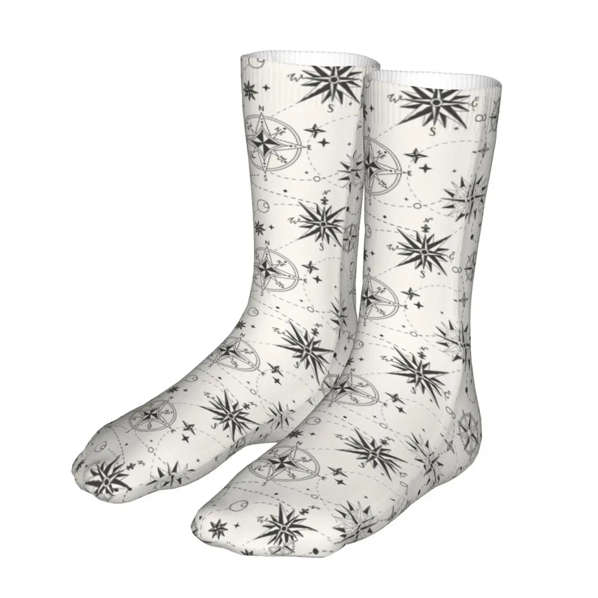 

Men Bike Vintage Wind Rose Nautical Background Socks Cotton New Women Sock