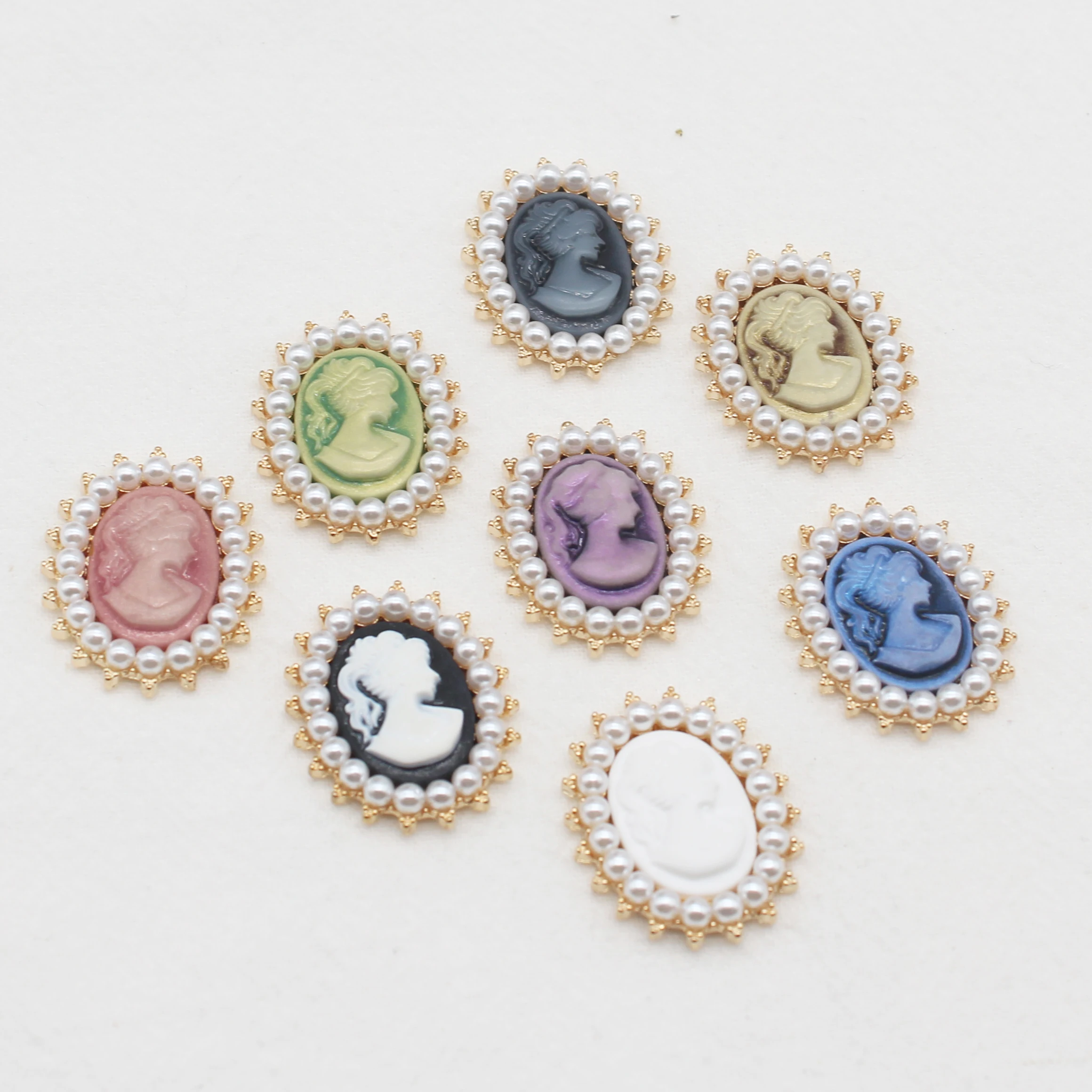 10 шт., металлические жемчужины для украшения одежды, 26 х22 мм