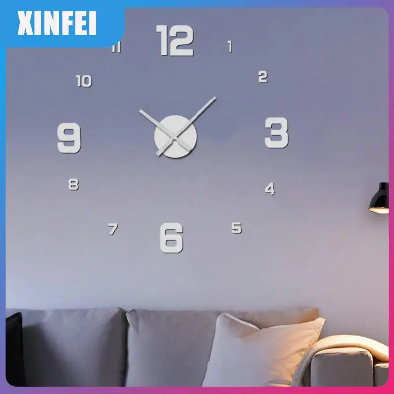 

Wall Clock Art Decal Sticker Removable 3d Diy 2a Battery Living Room Creative Diy Wall Clocks Home Decor Diy Large Wall Clock
