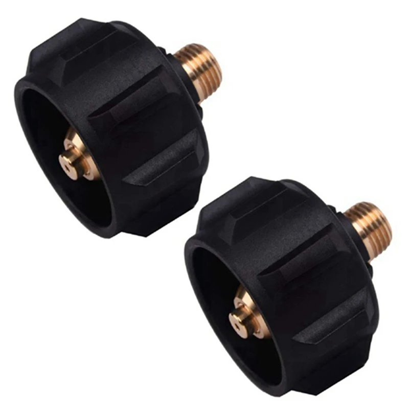 

QCC1 Acme Nut Propane Gas Fitting Adapter With 1/4 Inch Male Pipe Thread, Brass