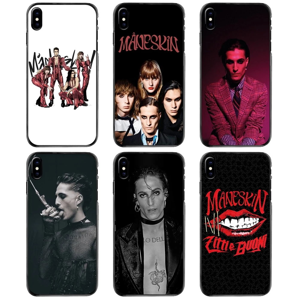 

For Apple iPhone 11 12 13 14 Pro MAX Mini 5 5S SE 6 6S 7 8 Plus 10 X XR XS Maneskin Damiano David Hard Phone Cover Case