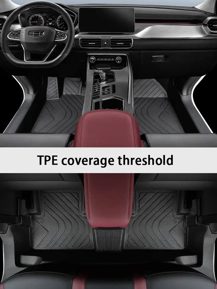 

Для Geely Coolray 2024 ~ 2018 2020 2021 2022 2023 аксессуары TPE LHD автомобильный напольный коврик панель для ног линия ковер коврик водонепроницаемая наклейка