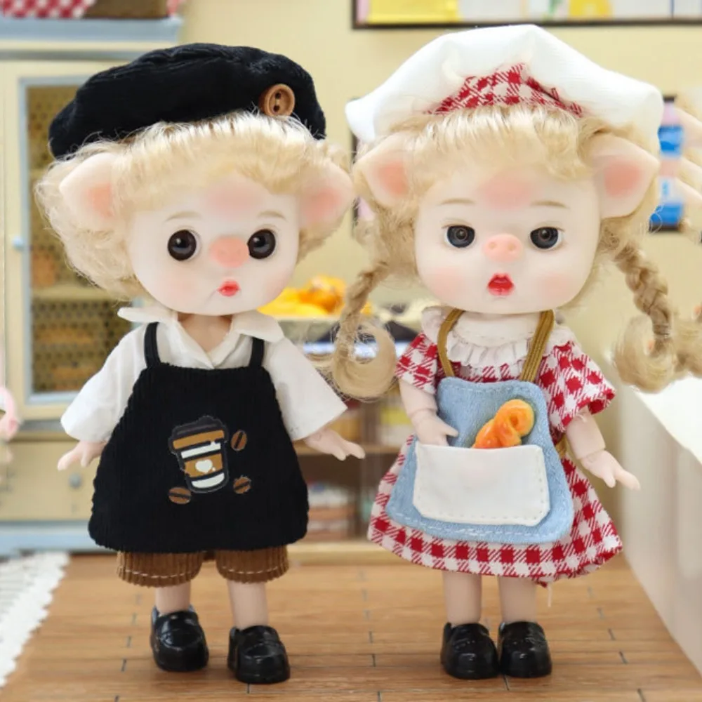 Игрушки с большими глазами в виде свиньи шарнирные куклы шарнирным телом бариста