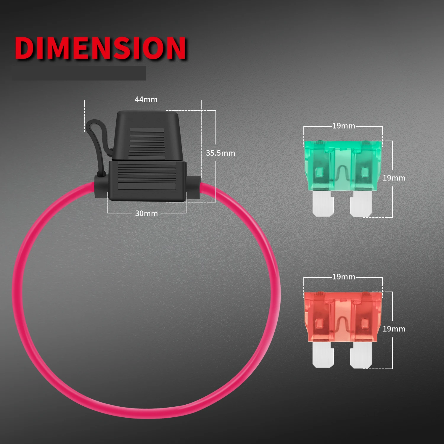 5 шт. Встроенный держатель предохранителя 12 В водонепроницаемый автомобильный