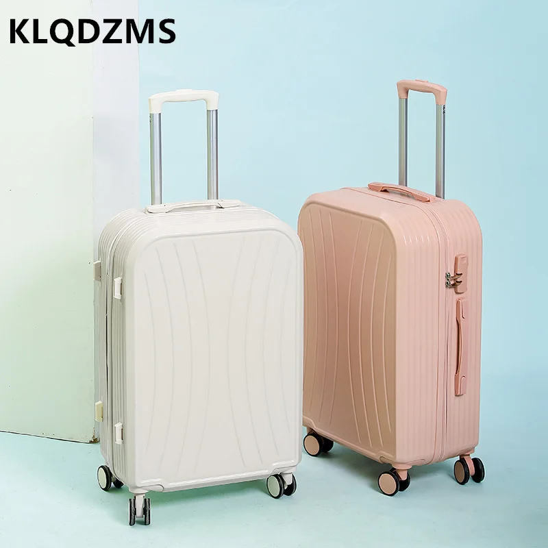 KLQDZMS New Universal Large-capacity Candy-colored 26-inch Trolley Suitcase Set Sturdy And Durable Hand Luggage Portable Handbag
