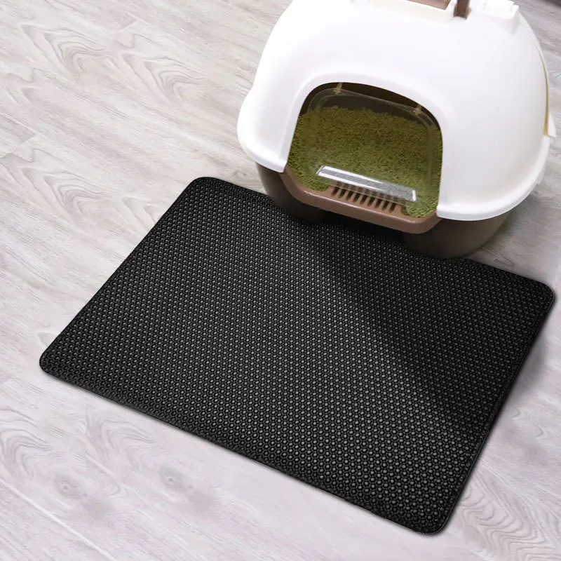 Waterproof EVA Cat Litter Box Mat Non-slip Sand Cat Pad Washable Bed Mat Clean Pad Matunder