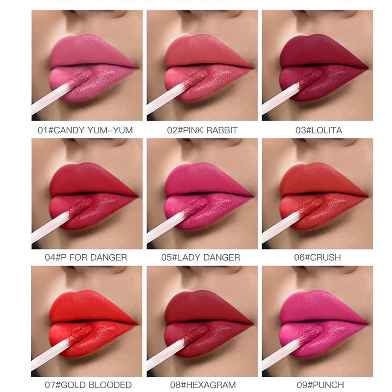 Жидкая помада горячие сексуальные цвета краска для губ матовая водостойкий