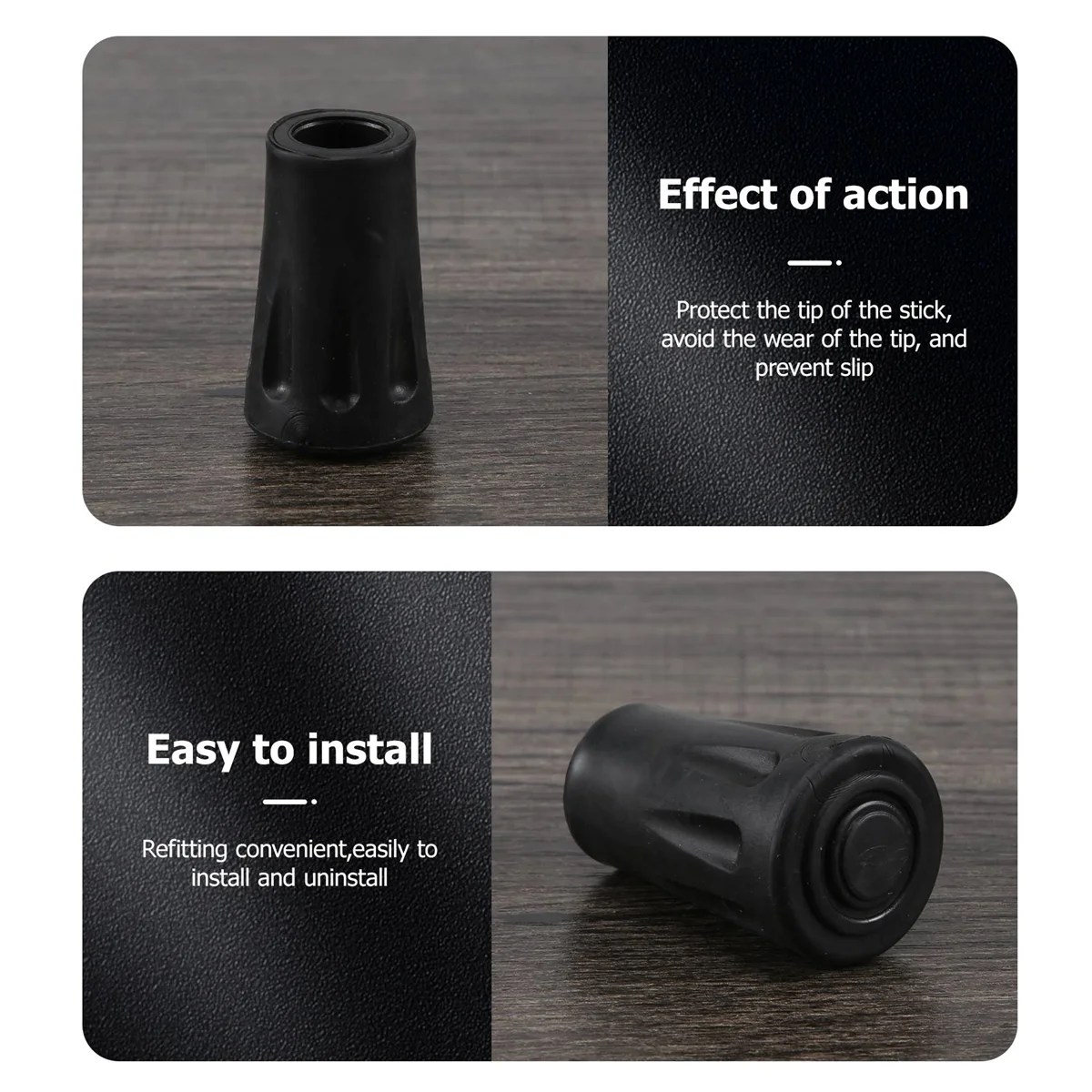 4 шт. Сменные резиновые наконечники для походной палки трекинговые см