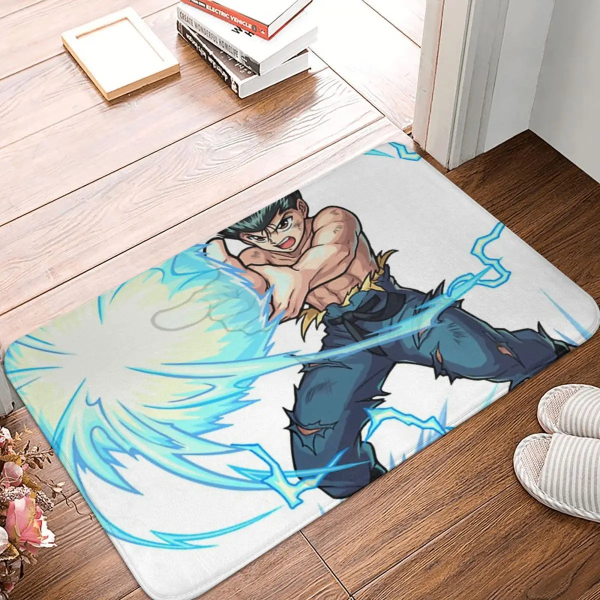 

Yu Hakusho Аниме Коврик для спальни с изображением драки крови Yusuke Urameshi, Придверный коврик, кухонный ковер, коврик для входной двери, домашний де...