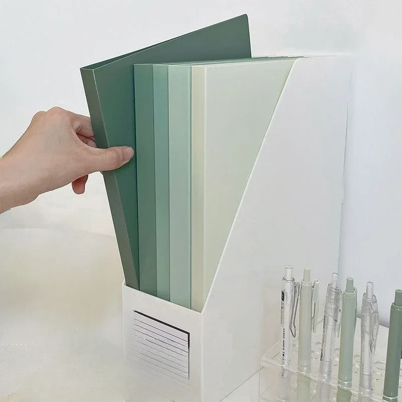 

Папка А4 градиентная большого объема, прозрачная бумага для осмотров, зеленая Минималистичная, офисные принадлежности