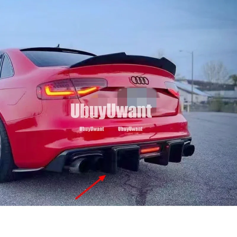 Задний бампер из углеродного волокна, спойлер, задний диффузор, защита для Audi A4 S4 B8 B8.5 Sedan 4-контактный 2008-2016