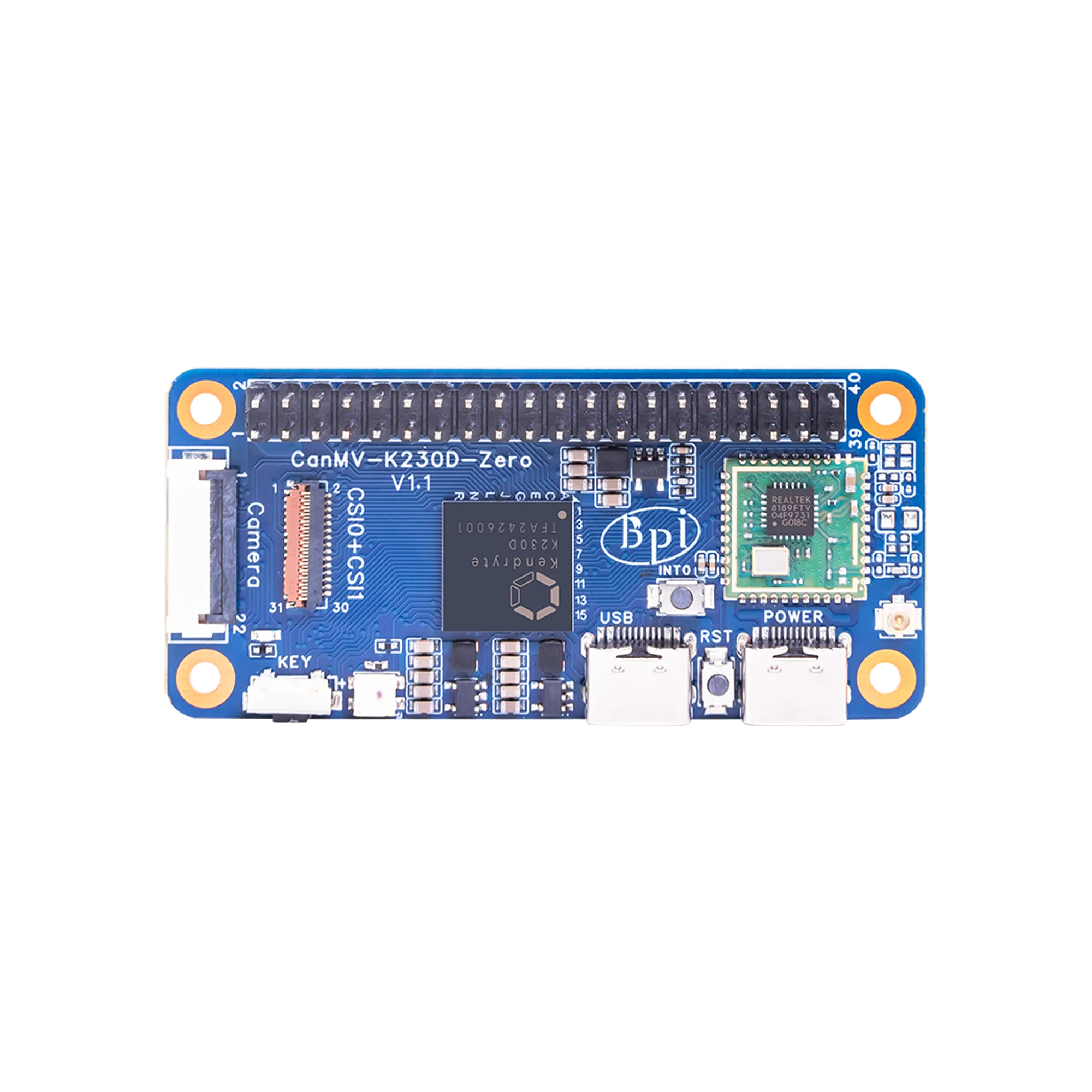 Banana Pi BPI-CanMV-K230D-Zero Canaan K230D RISC-V 128 ОЗУ Двойная камера MIPI CSI srceen 40-контактный