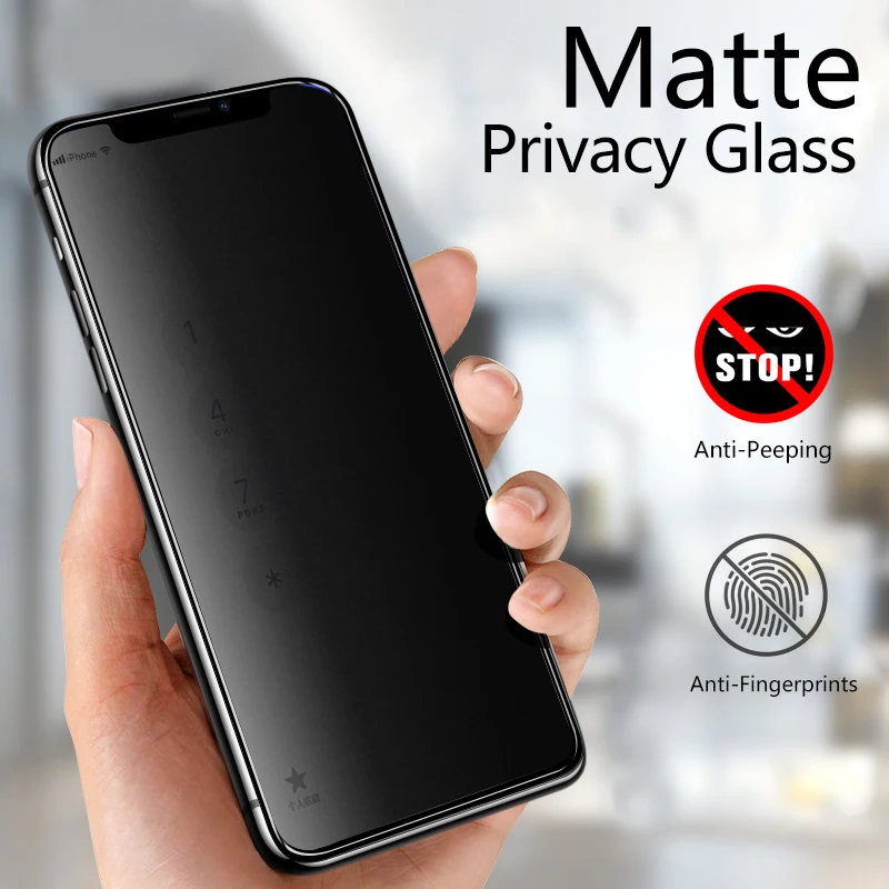 

2pcs Matte Privacy Glass for IPhone 13 12 11 Pro Max Screen