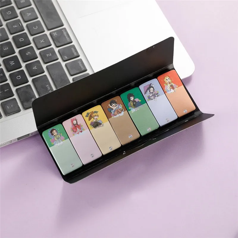 

Demon Slayer Kimetsu No Yaiba Anime Sticky Notes Index Memo Pad Bookmarks Scheduler Paper Stickers Kids School Stationery Gift