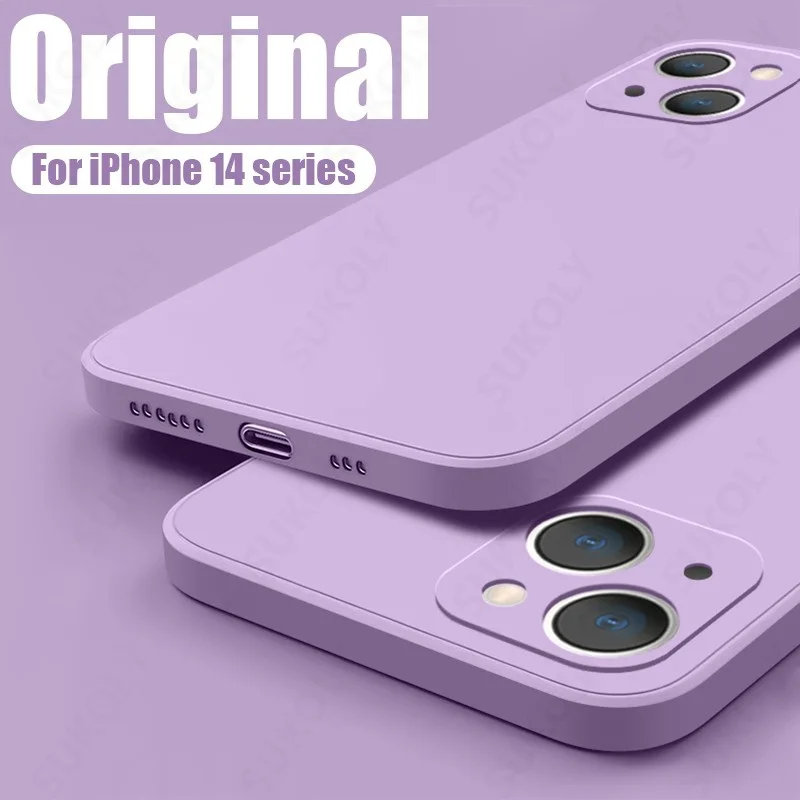 Liquid Silicone Candy Soft Cases For iPhone 11 14 12 13 Pro SE 2 XS Max 7 8 Plus X XR 13 11 Pro Original Camera Protector Cover