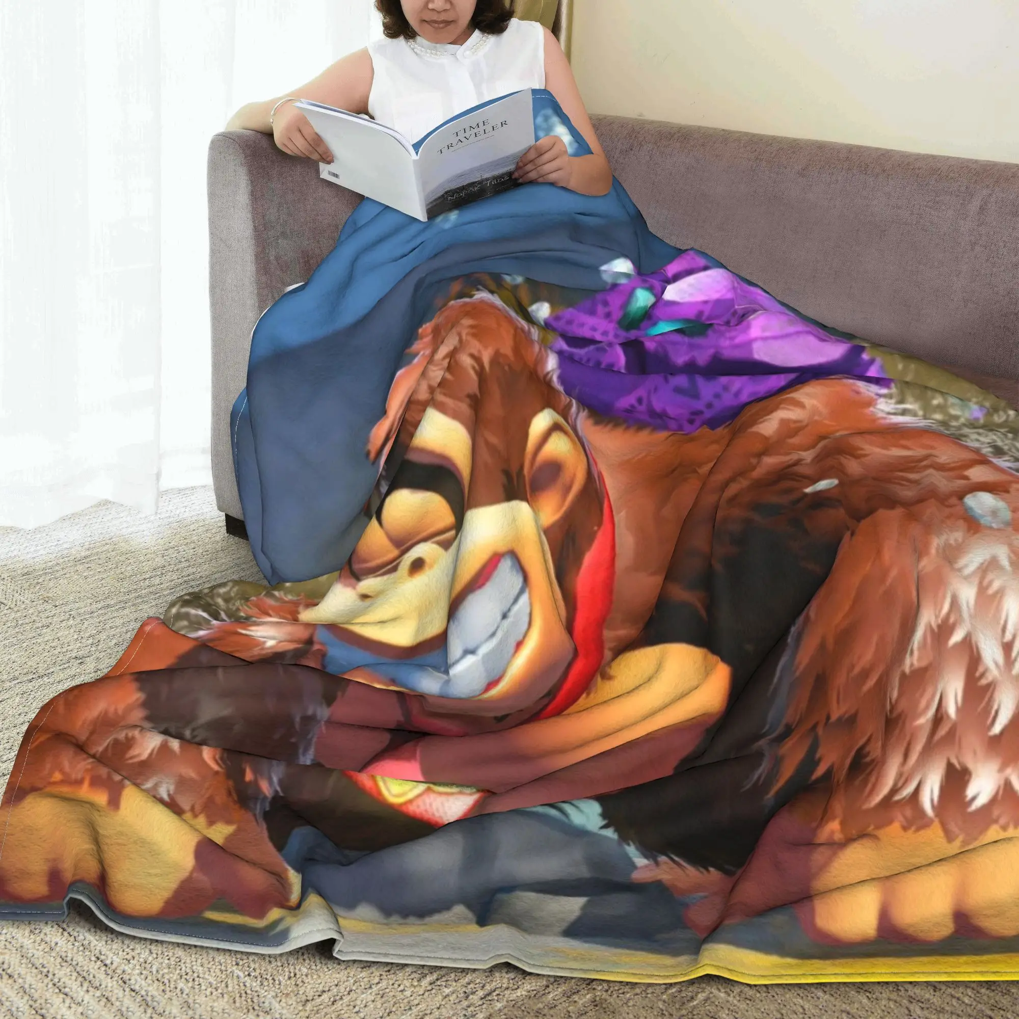 Фото Игровое одеяло Donkey Kong Bananza, теплое флисовое одеяло для дивана, постельное белье, дорожные пледы, покрывало, одеяло №1