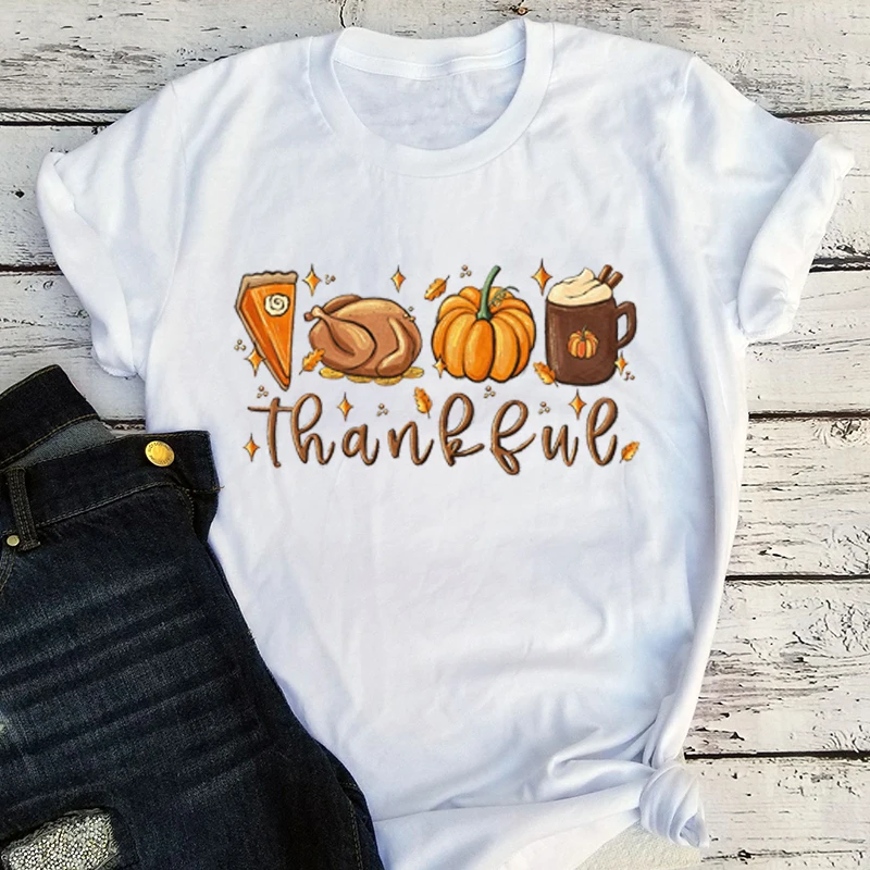 

Fall Coffee Shirt Pumpkin Spice Tshirt Vintage Thanksgiving Shirts Pumpkin Latte Drink Cup Tees Cute Fall Women Clothing L