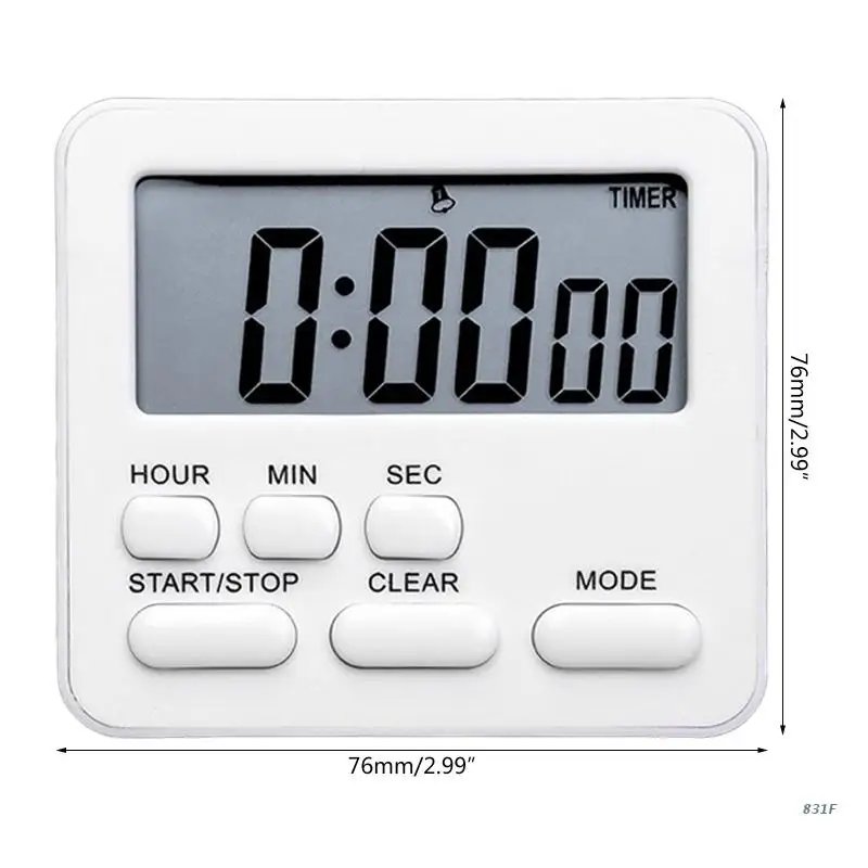 24 hours digital kitchen timer large display loud alarm magnetic backing stand count up count down timers for cooking free global shipping