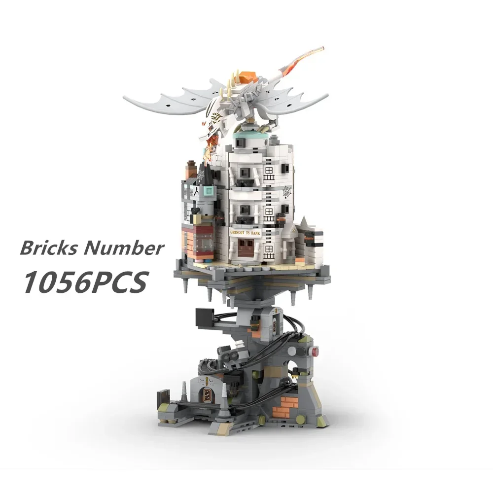 1056 шт. Miniso Harris Academy волшебный замок призрак банк колледж Streetview модель