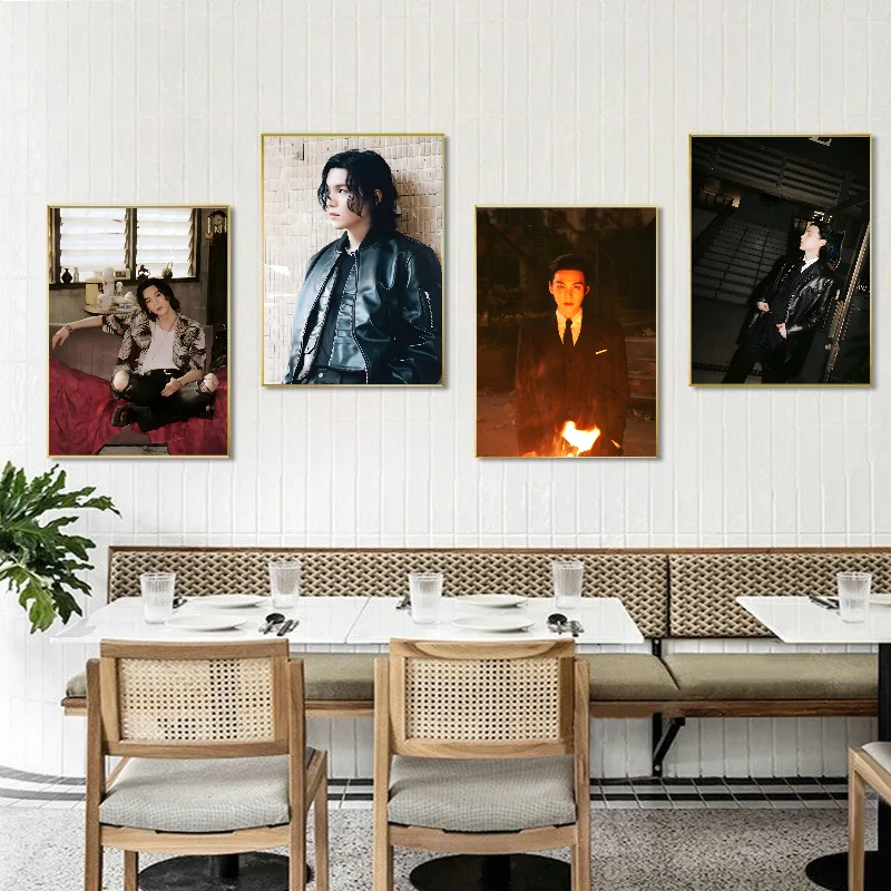 S-Suga Kpop A-Agust D постер самоклеящаяся художественная водостойкая бумажная наклейка