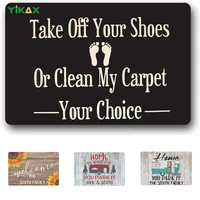 take off your shoes or clean my carpet rubber door mat indoor outdoor floor mats for entryway felt non slip entrance doormat
